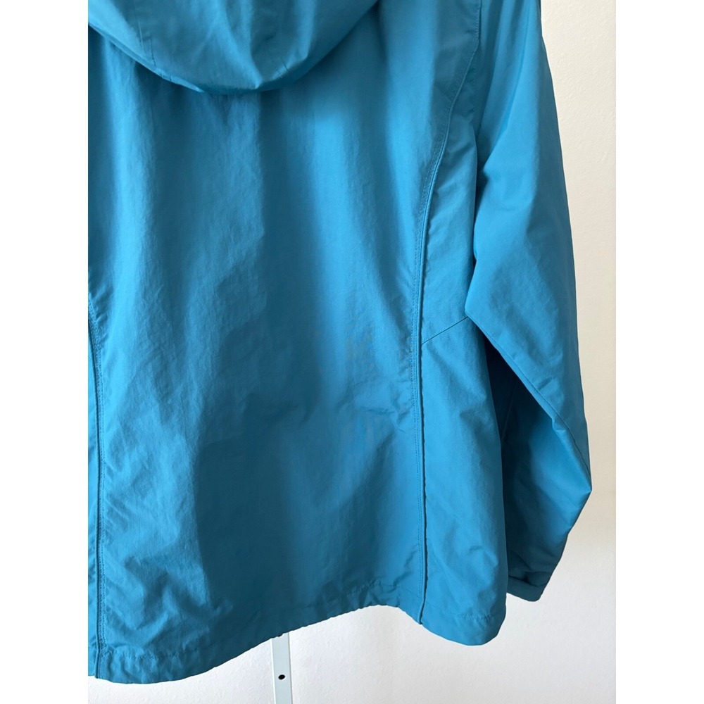 L.L. Bean Gorpcore Waterproof Hooded Rain Jacket Teal Blue Hiking Women's Small - Picture 9 of 16